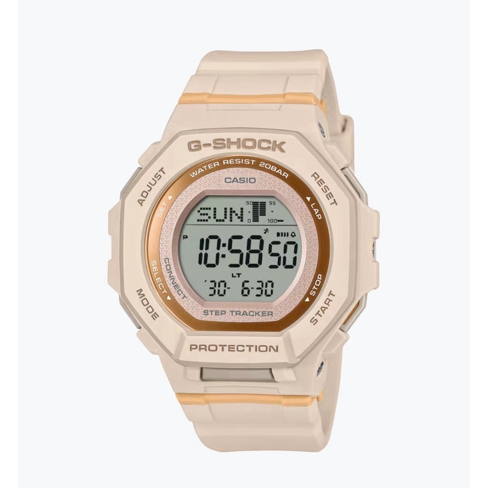 Casio Women's Watch G-Shock Grey Digital Dial Light Pink Resin Strap GMDB300-4CR